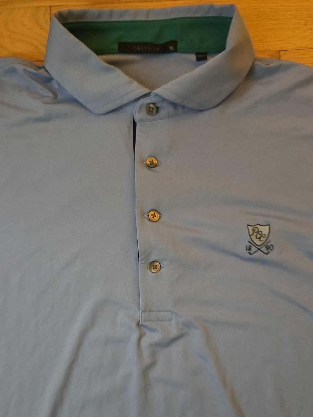 Greyson Performance Golf Polo Shirt Light Blue PCC 1890 XL